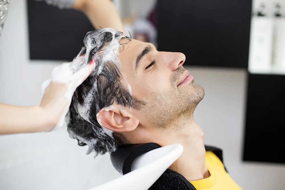 shampoing coiffeur sète homme